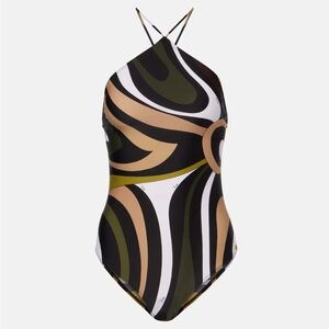 PUCCI Onde halterneck swimsuit (XL)